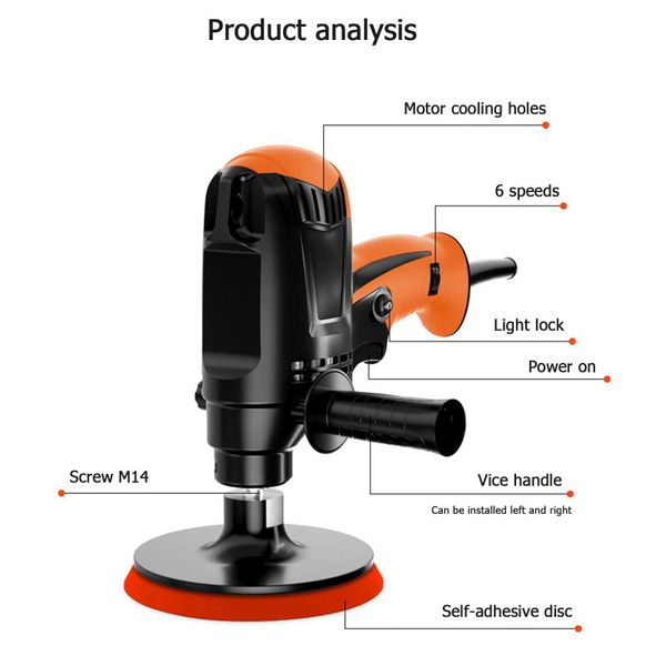 Car Beauty Polishing Machine Electric Wireless Polisher Adjustable ...