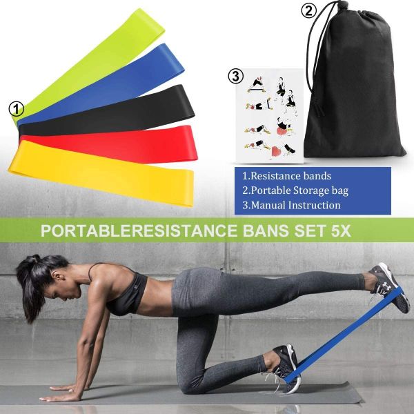 Resistance Bands Latex-Free Set - 3 Level Exercise Bands For Strength Training Physical Therapy N 792391