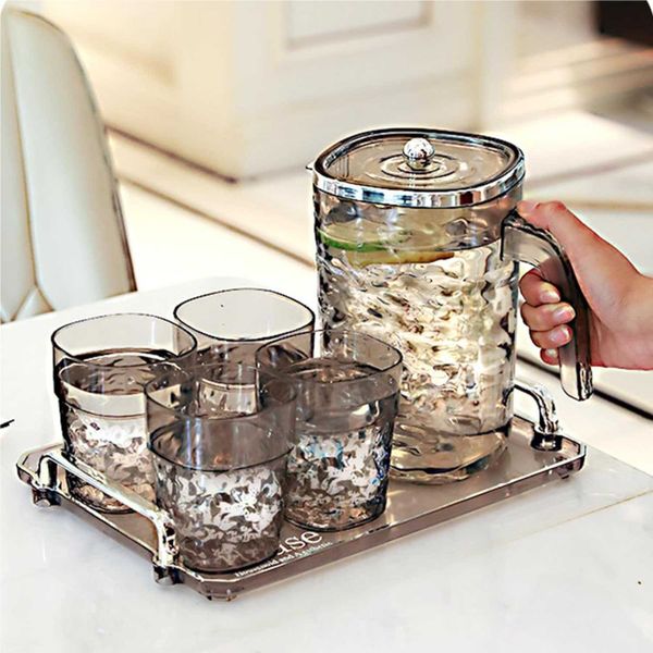 Single jug cups Water jug ​​with lid Glass jug Iced tea jug