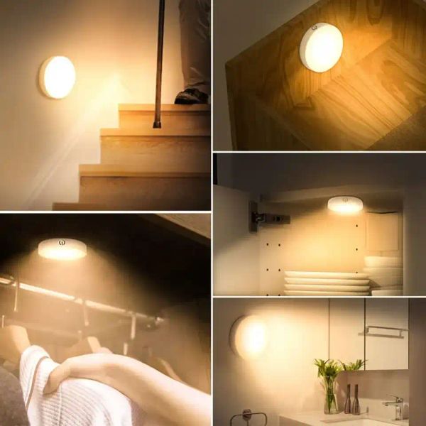 Bedroom Night Smart Motion Sensor Light USB Rechargeable Night Lamp for ...