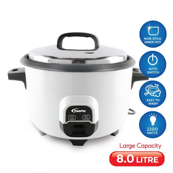 POWERPAC PPRC80 COMMERCIAL RICE COOKER