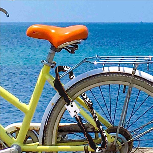 Square Head Cloth Chain Lock Anti-theft Security Padlock for Motorcycle ...