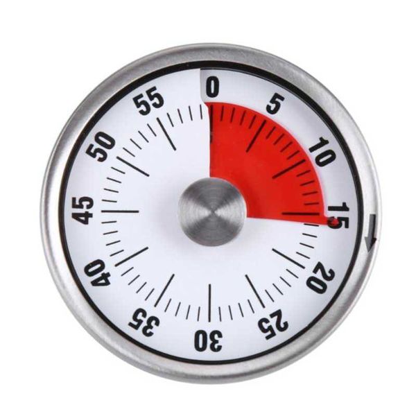 Merlin 2. Cook Timer Stainless Steel Magnetic Mechanical 60 Minutes Fridge Kitchen Cooking ...