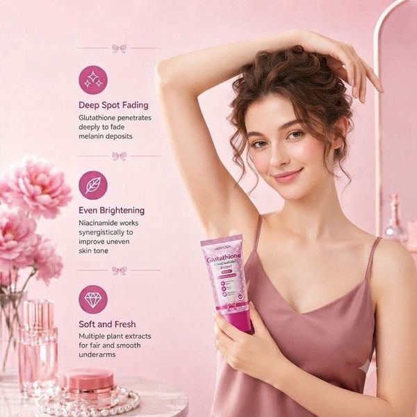 New glutathione Underarm cream for brightening and lightening the skin, softening the skin, reducing pigmentation, and providing localized brightening