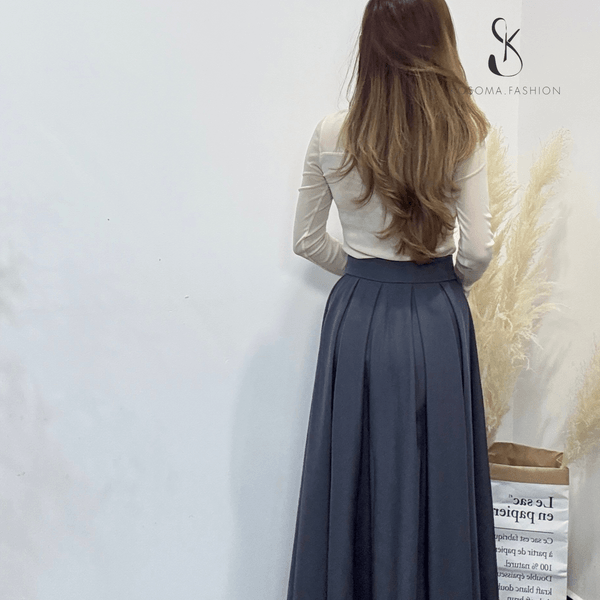 High-end suit pleated skirt women autumn 2024 new small high