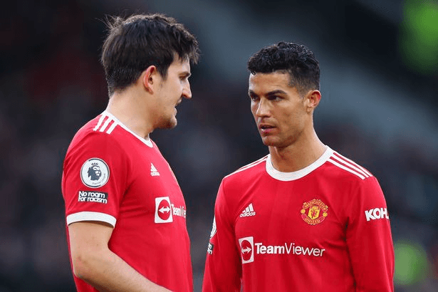 កីឡាករ Cristiano Ronaldo និង Harry Maguire