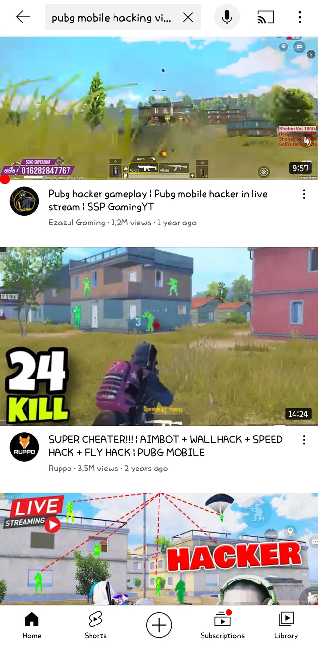 Screenshot on YouTube