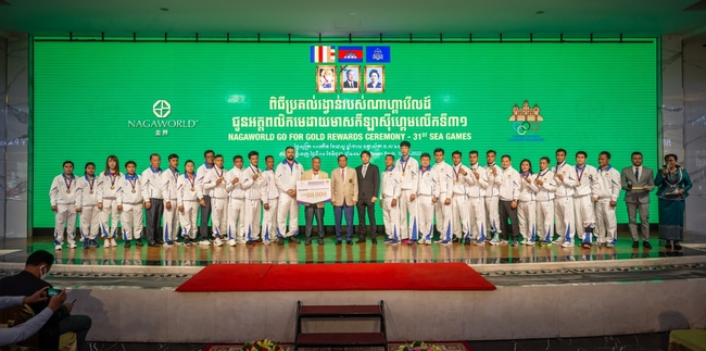 សូមអបអរសាទរដល់អត្តពលិកកម្ពុជាដែលបានឈ្នះមេដាយមាស ៩ គ្រឿងក្នុងព្រឹត្តិការណ៍កីឡាស៊ីហ្គេមលើកទី៣១