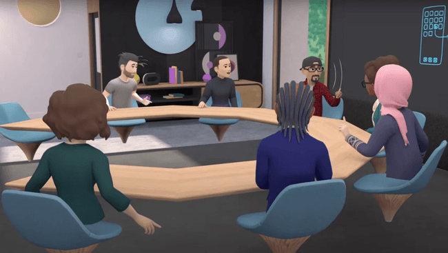 Metaverse ထဲက Meeting တစ်ခု (Credit:Meta)