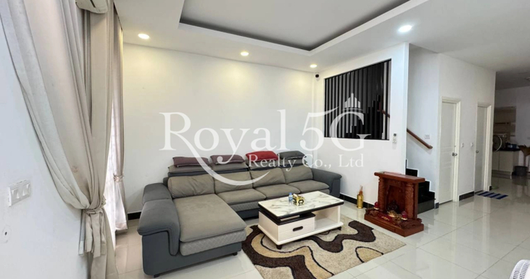 Link house for rent at Borey The Mekong Royal 6A