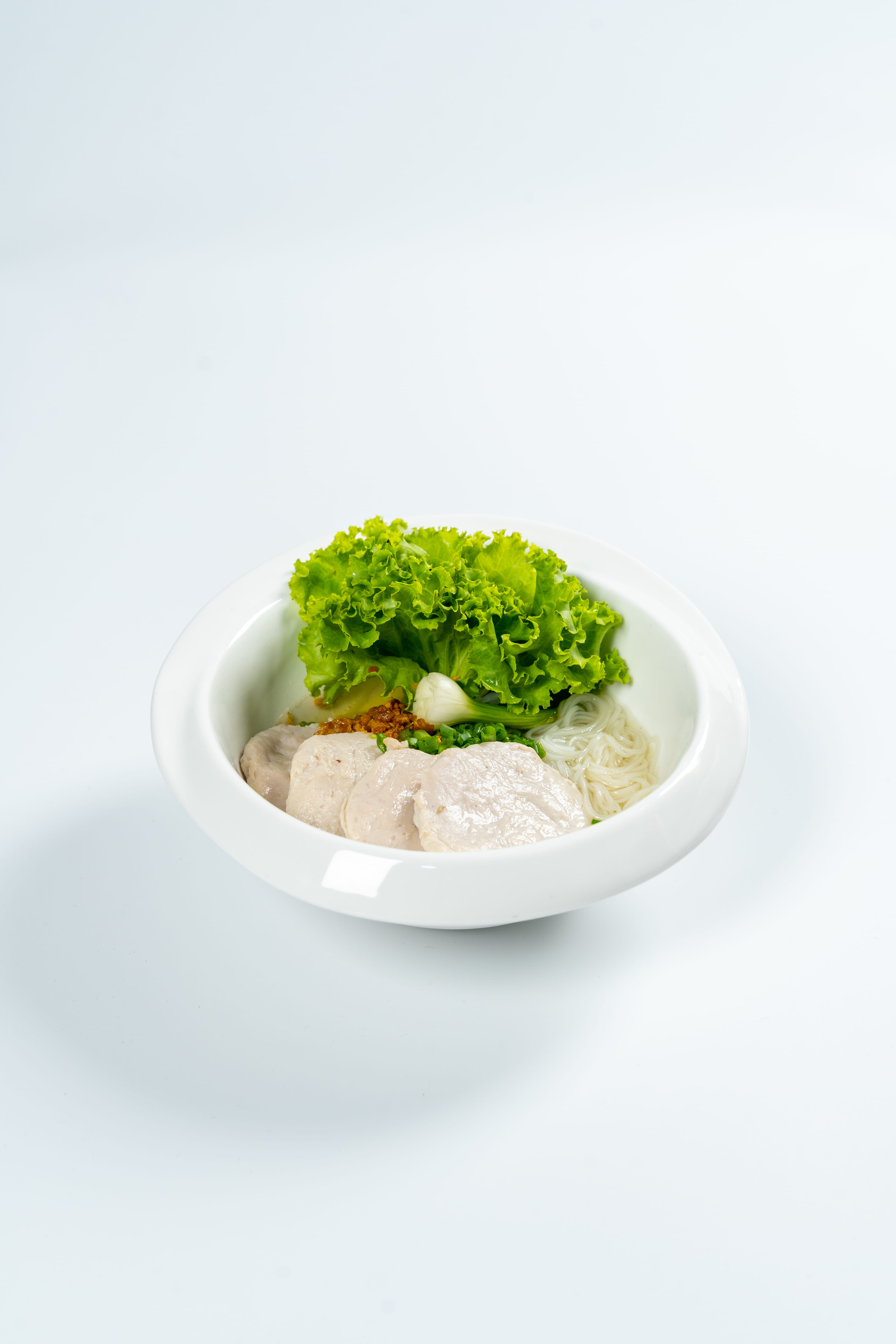 PORK MEATBALLS WITH CHINESE NOODLE SOUP